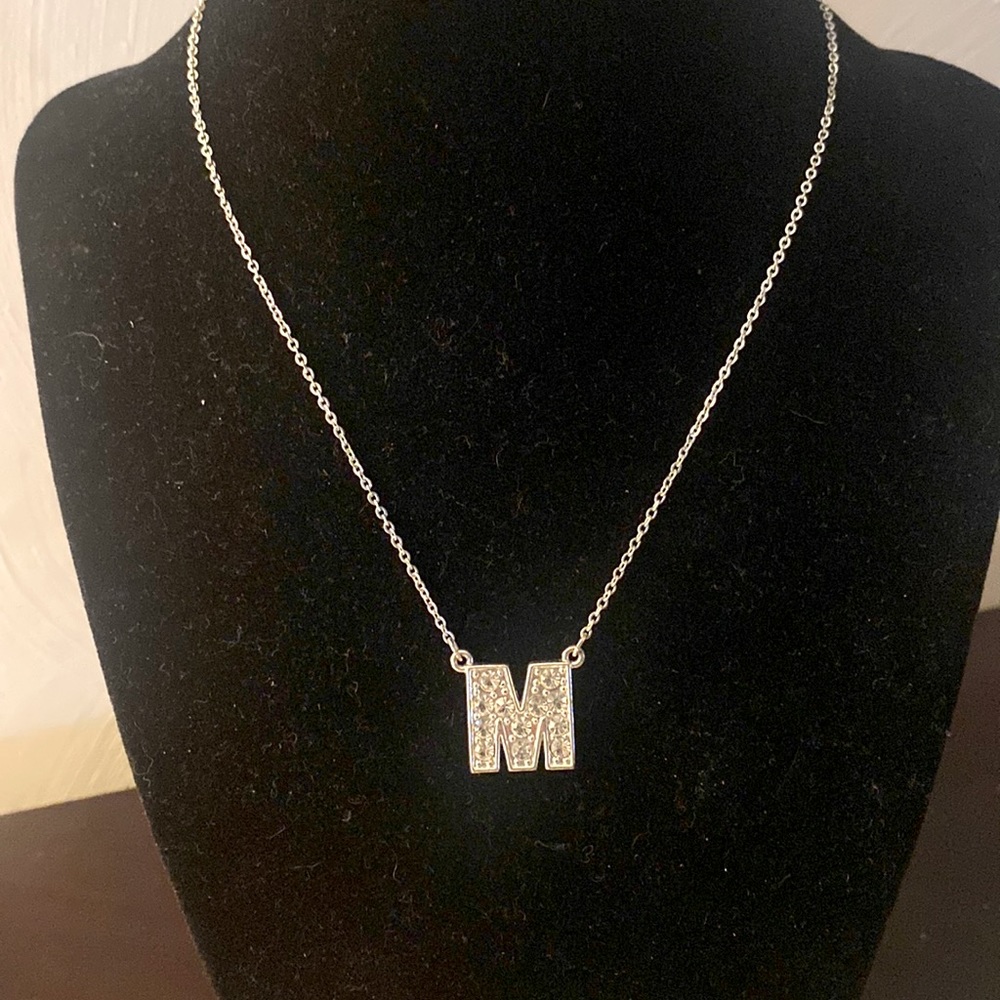 Claire’s “M” necklace - adjustable from 8” to 11” lengths